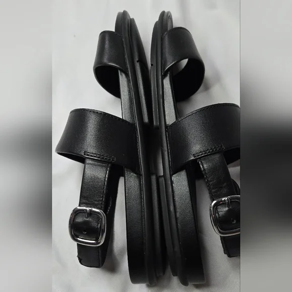 Fitflop Gracie Leather Back Strap Black Sandals Beach Vacation Women's 8 - Picture 4 of 8